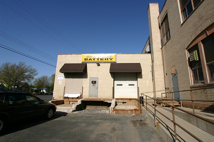 image of original battery store in backlot