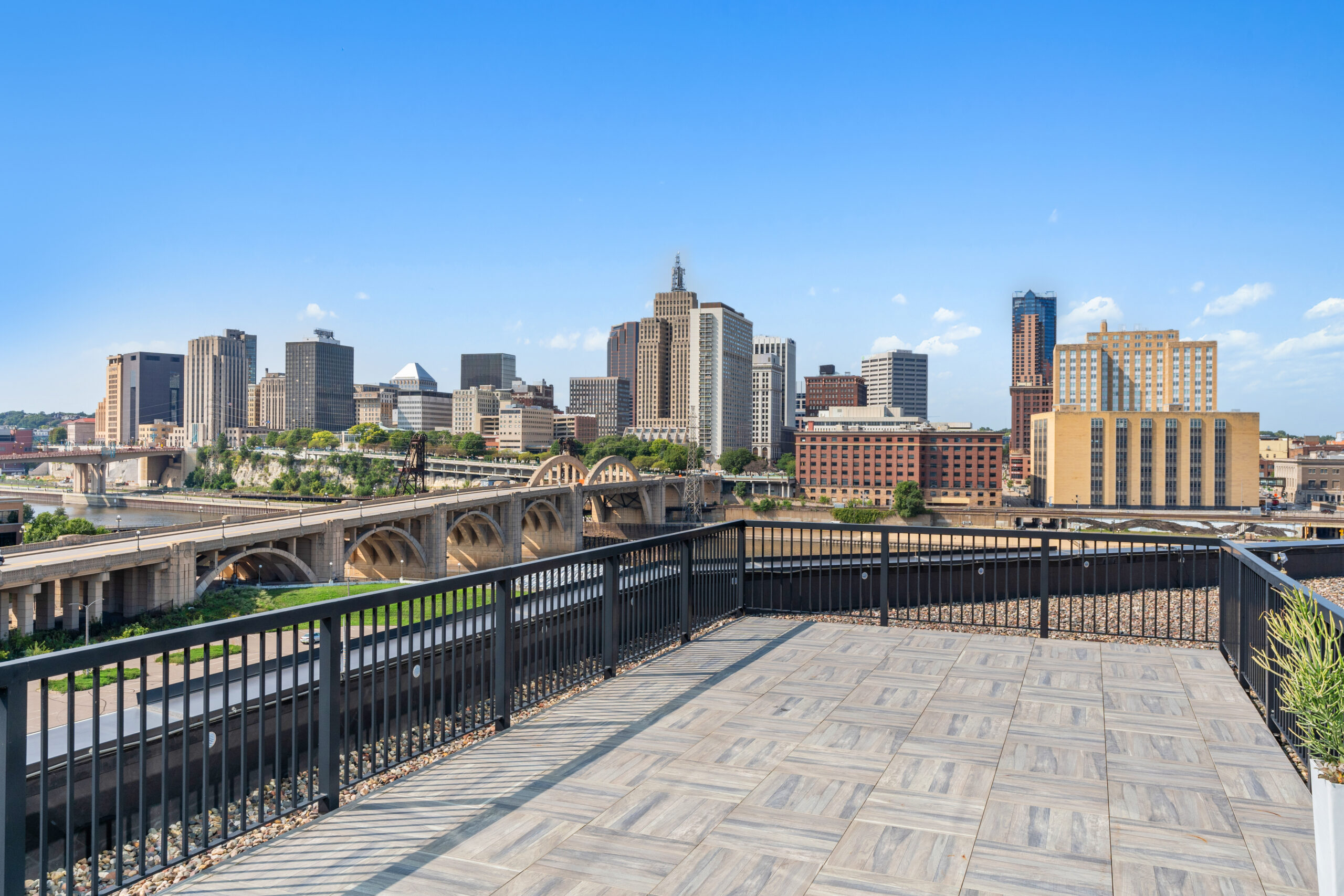 River Park Plaza overlooking downtown Saint Paul